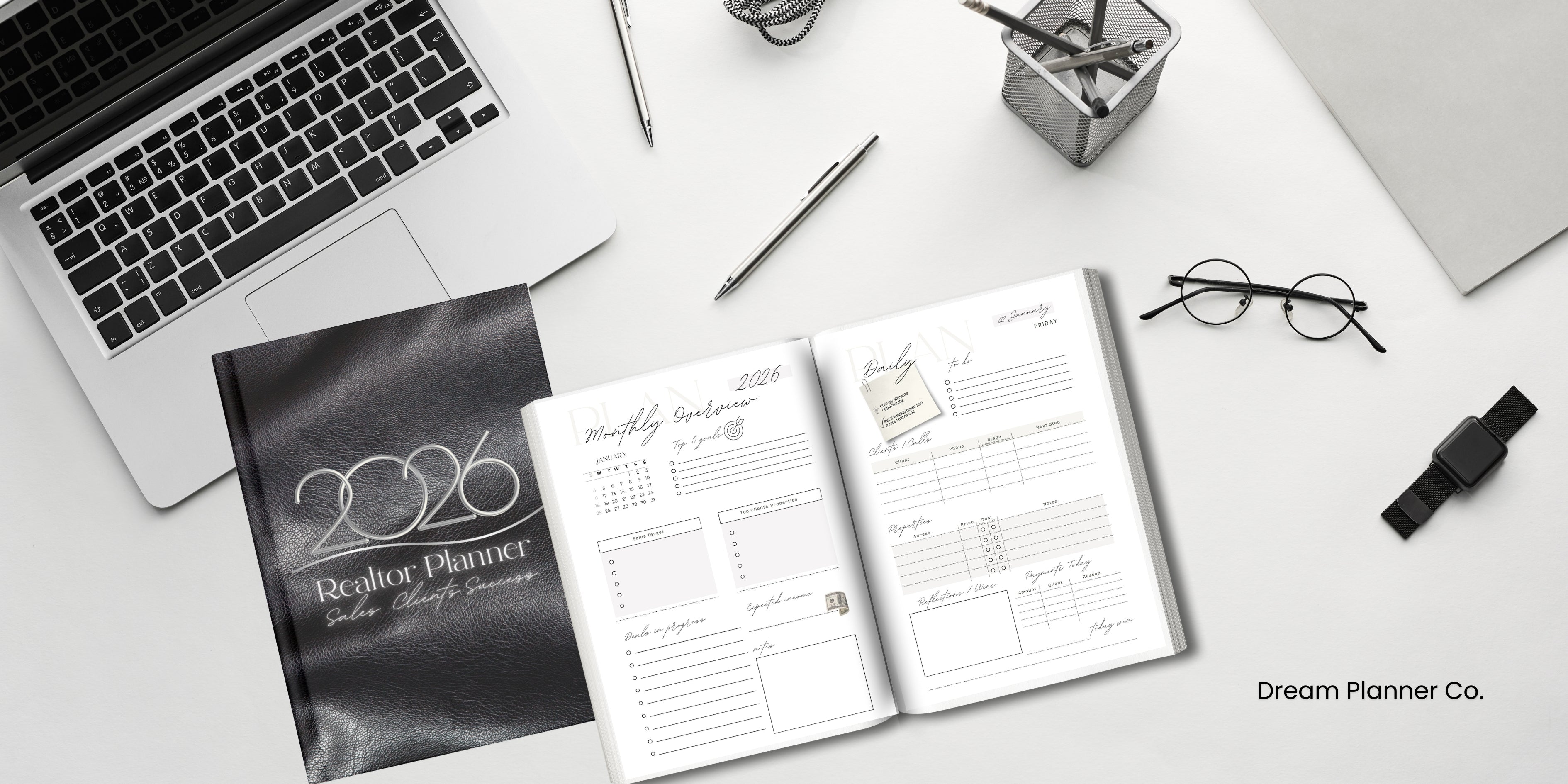 Best Realtor Planners 2026: Dated, Undated & Editable Real Estate Planners | Dream Planner Co.