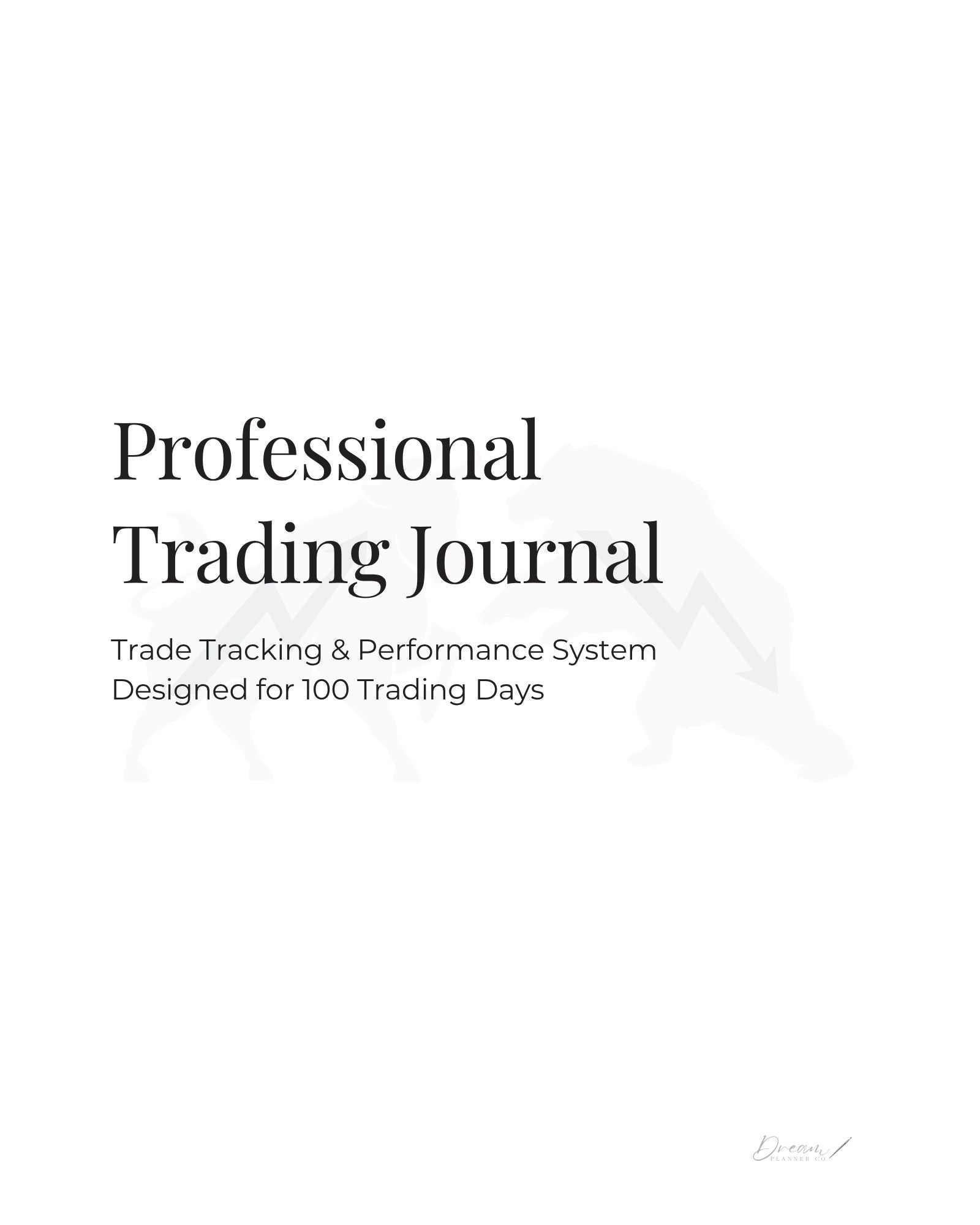 Professional Trading Journal: Trade Log Book & Performance Tracker for Stock, Forex and Crypto Traders | Daily Trading Planner with Risk Management and Strategy Review