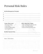 Professional Trading Journal: Trade Log Book & Performance Tracker for Stock, Forex and Crypto Traders | Daily Trading Planner with Risk Management and Strategy Review