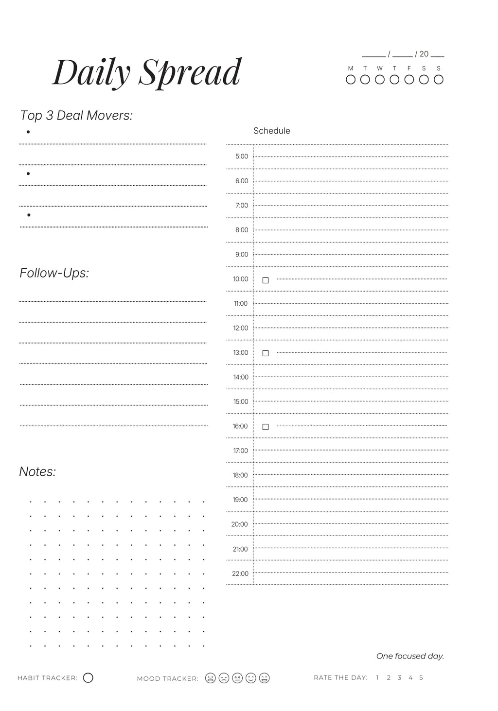 Dream Realtor Planner – Results Edition | Undated Sales Planner