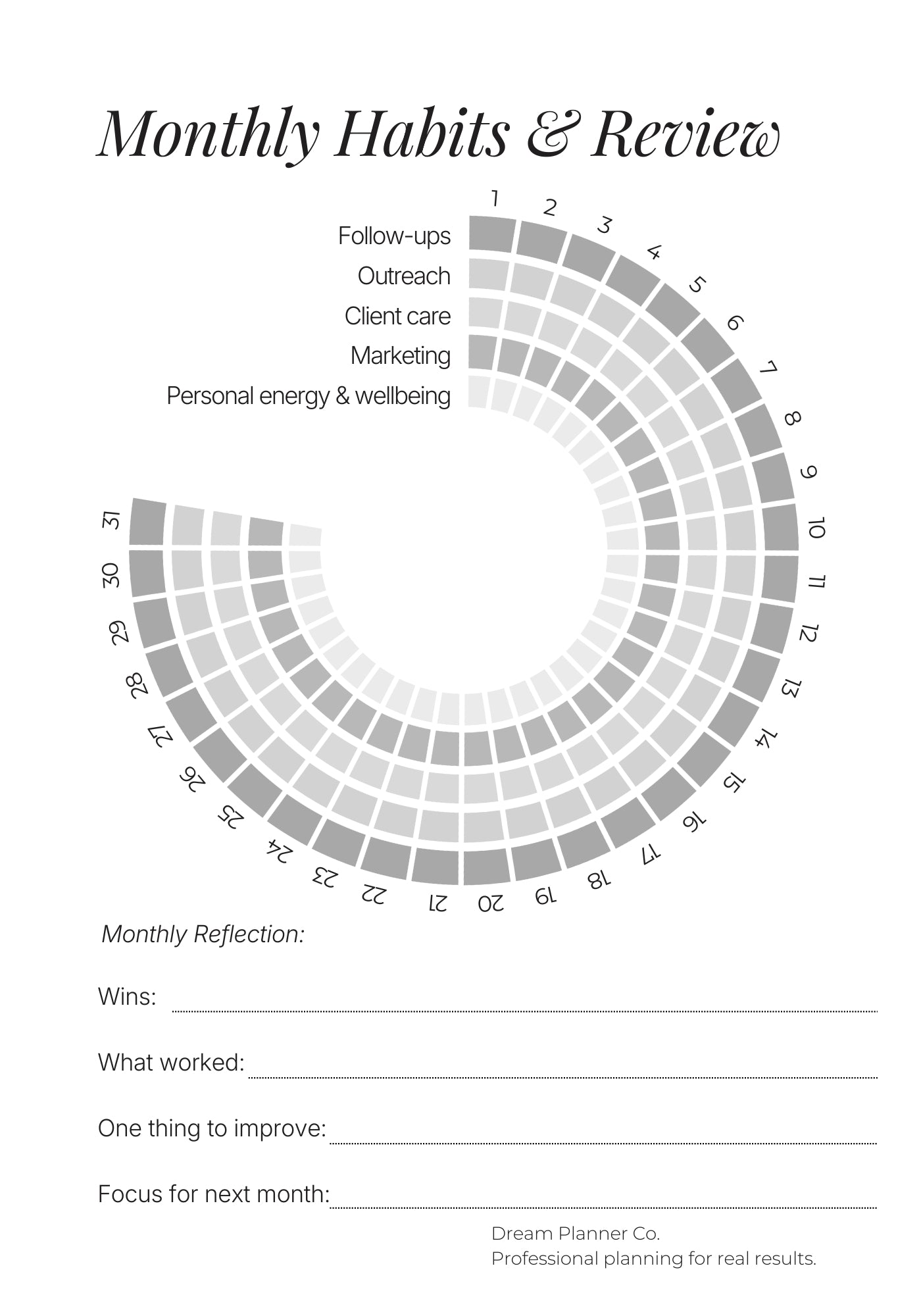 Dream Realtor Planner – Results Edition | Undated Sales Planner