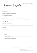 Revenue Control Undated Planner for Insurance Agents: Pipeline, Portfolio & Renewal Tracking System to Increase Commission, Manage Clients, and Control Daily Production