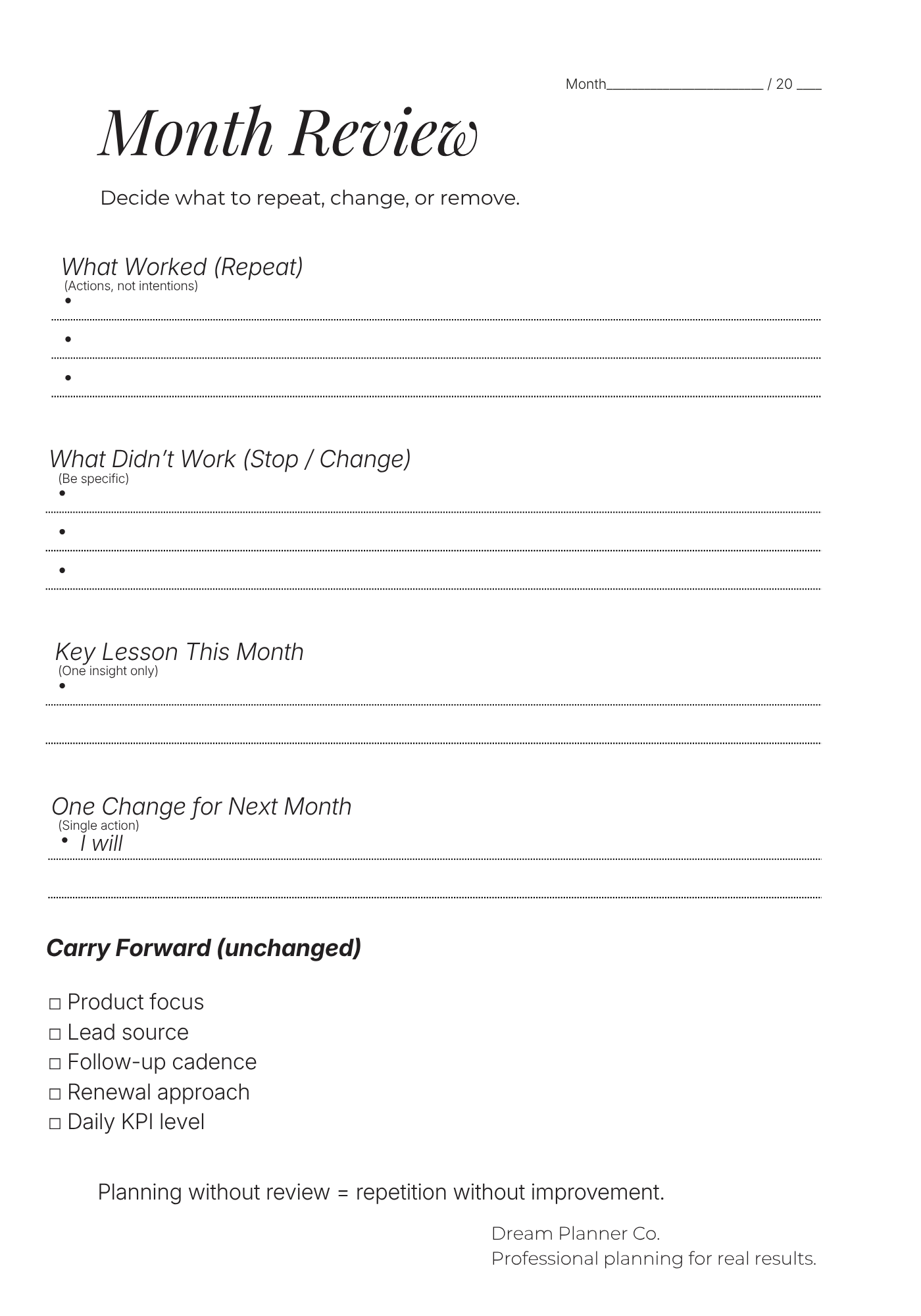 Revenue Control Undated Planner for Insurance Agents: Pipeline, Portfolio & Renewal Tracking System to Increase Commission, Manage Clients, and Control Daily Production