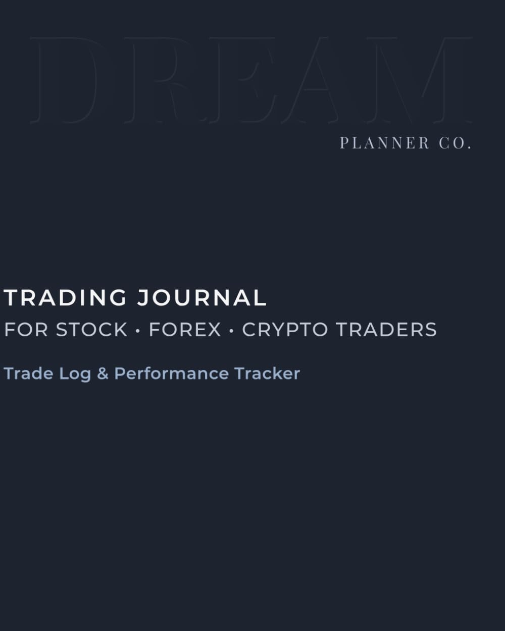 Professional Trading Journal: Trade Log Book & Performance Tracker for Stock, Forex and Crypto Traders | Daily Trading Planner with Risk Management and Strategy Review