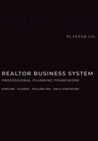 Executive Black Realtor Planner – Structured Sales & Control System