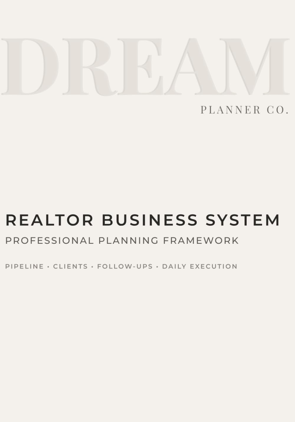 Ivory Realtor Planner – Focus & Daily Execution System