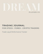 Professional Trading Journal: Trade Log Book & Performance Tracker for Stock, Forex and Crypto Traders | Daily Trading Planner with Risk Management and Strategy Review