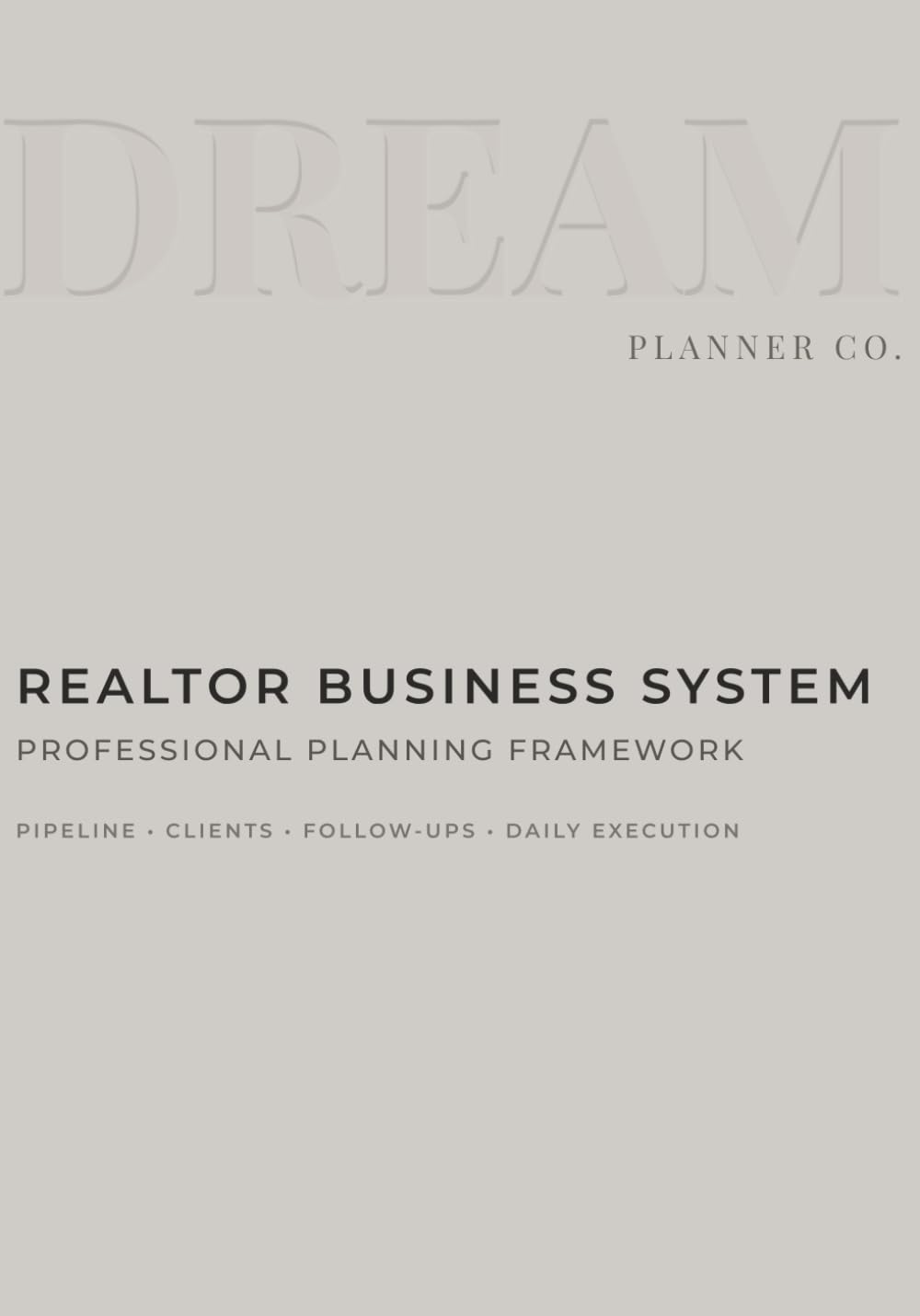 Stone Realtor Planner – Consistency & Daily Execution System