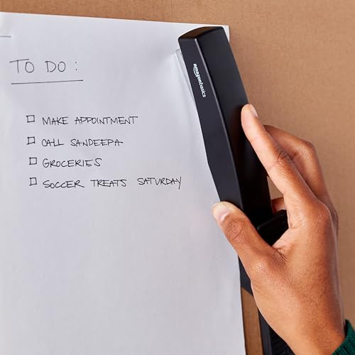 Amazon Basics Office Stapler with Staples | Non-Slip Desk Stapler