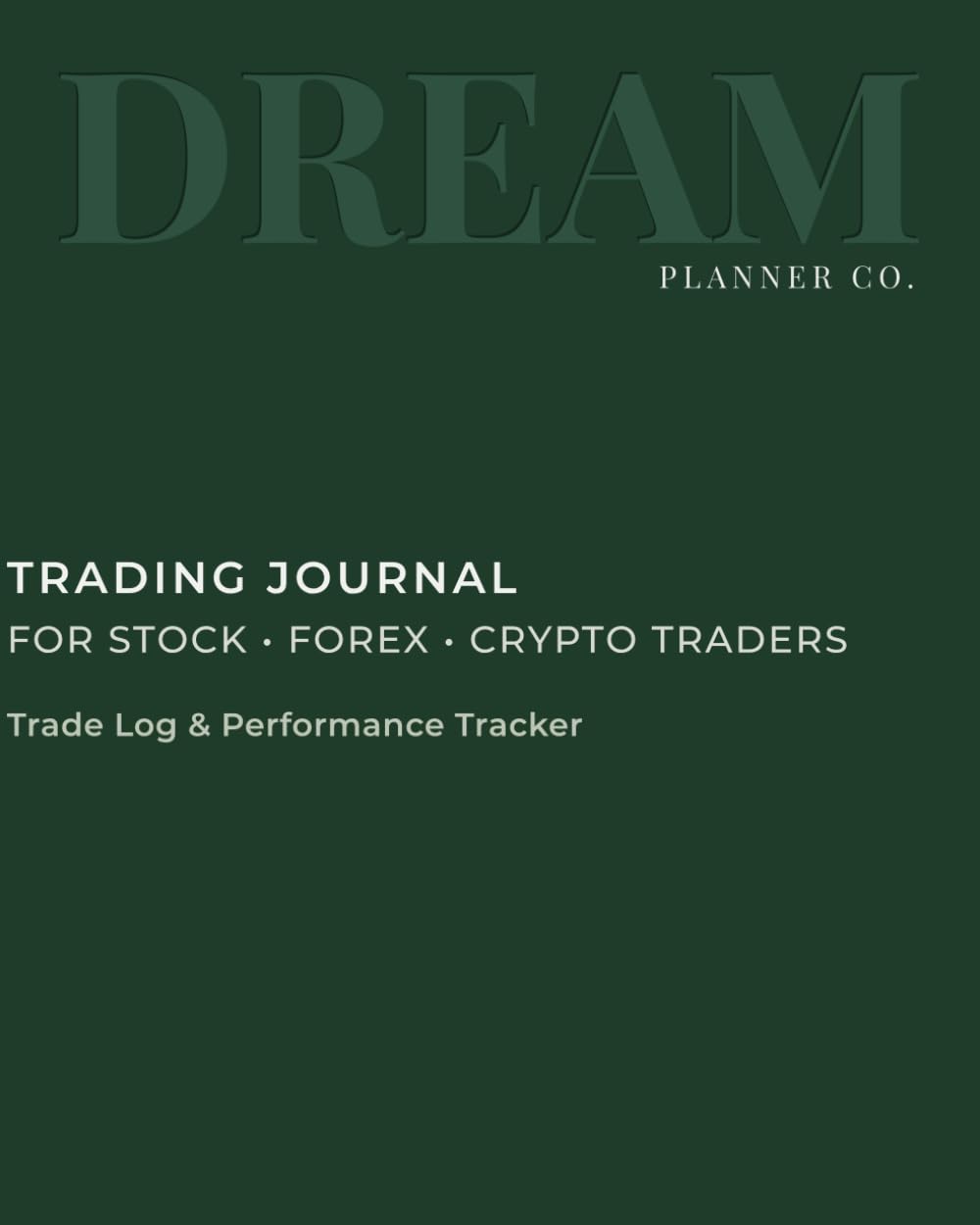 Professional Trading Journal: Trade Log Book & Performance Tracker for Stock, Forex and Crypto Traders | Daily Trading Planner with Risk Management and Strategy Review