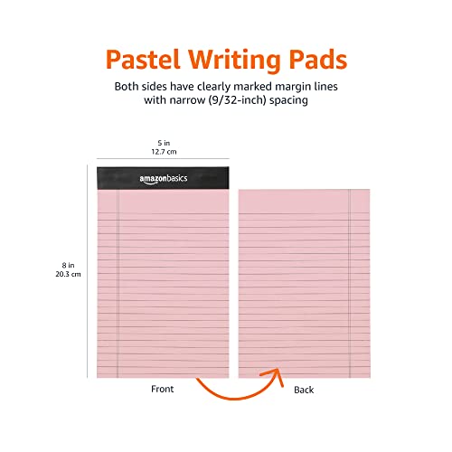 Amazon Basics Narrow Ruled Lined Note Pads (6 Pack)