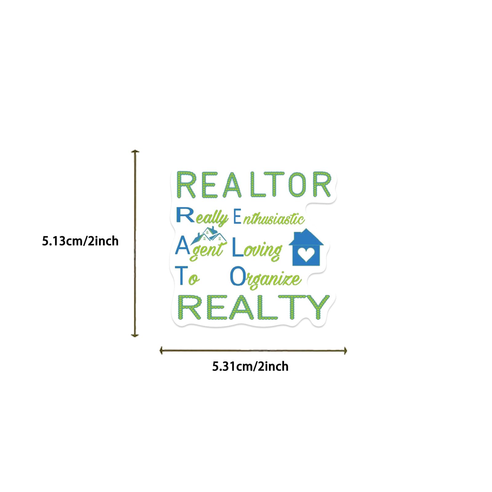 Realtor Stickers Pack (50 pcs) – Cute Real Estate Vinyl Stickers