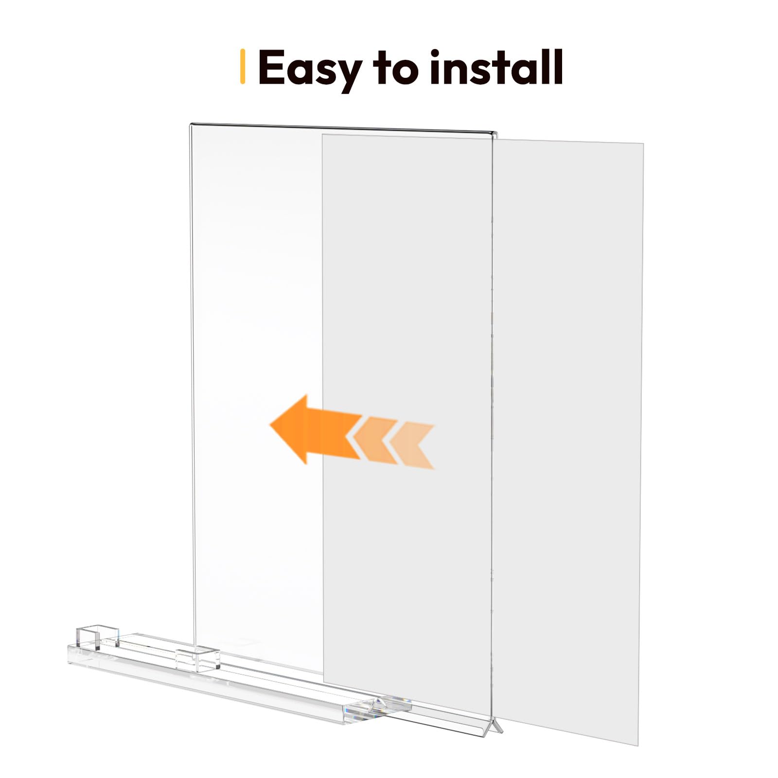 Realtor Acrylic Sign Holder 8.5×11 with Business Card Pocket