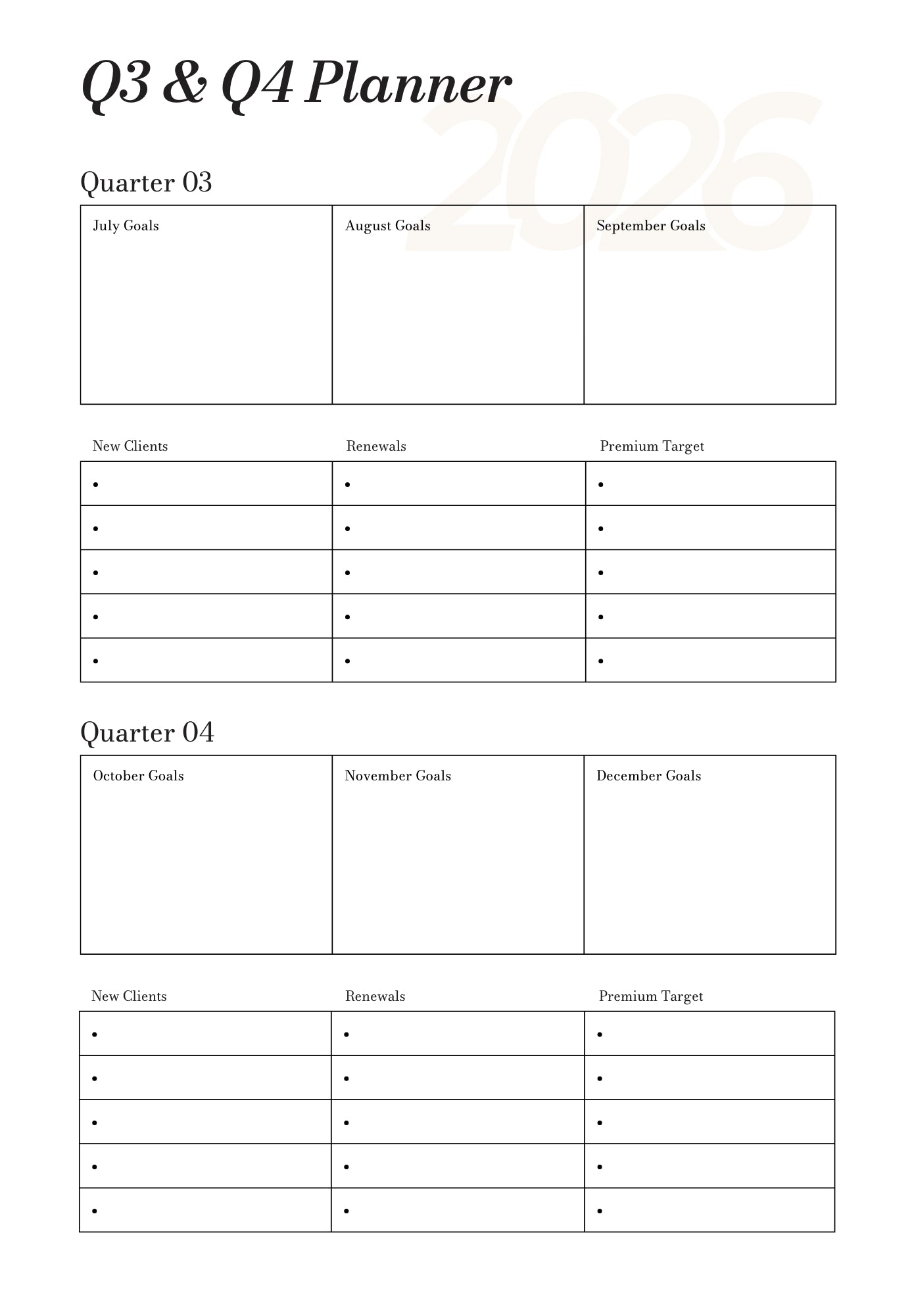 Insurance Agent Planner 2026 | Dream Planner Co. — Daily, Weekly & Monthly Productivity Planner for Insurance Professionals