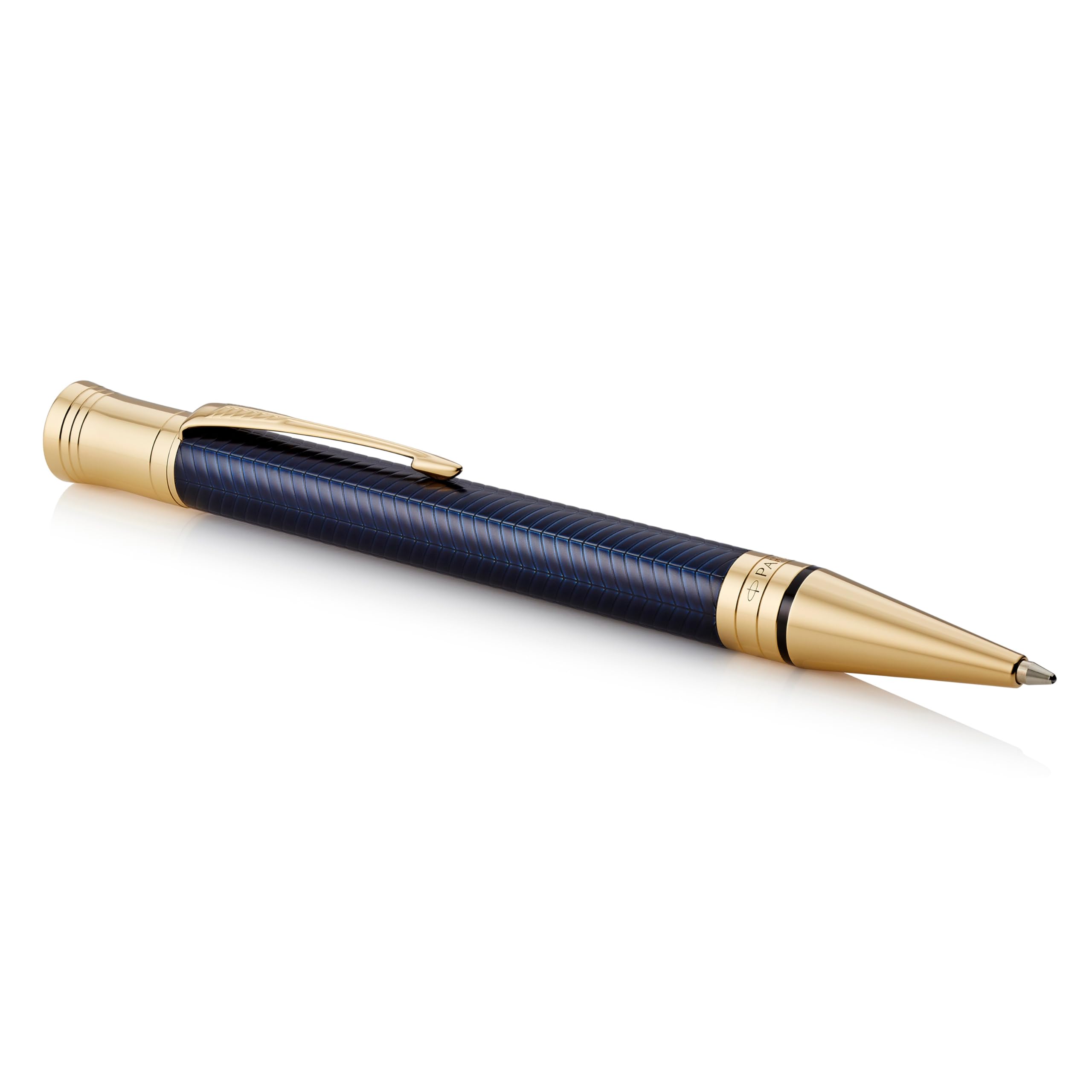 Parker Duofold Ballpoint Pen – Prestige Blue Chevron, Medium Point