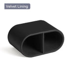 PU Leather Pen Holder – Dual-Compartment Desk Organizer Cup