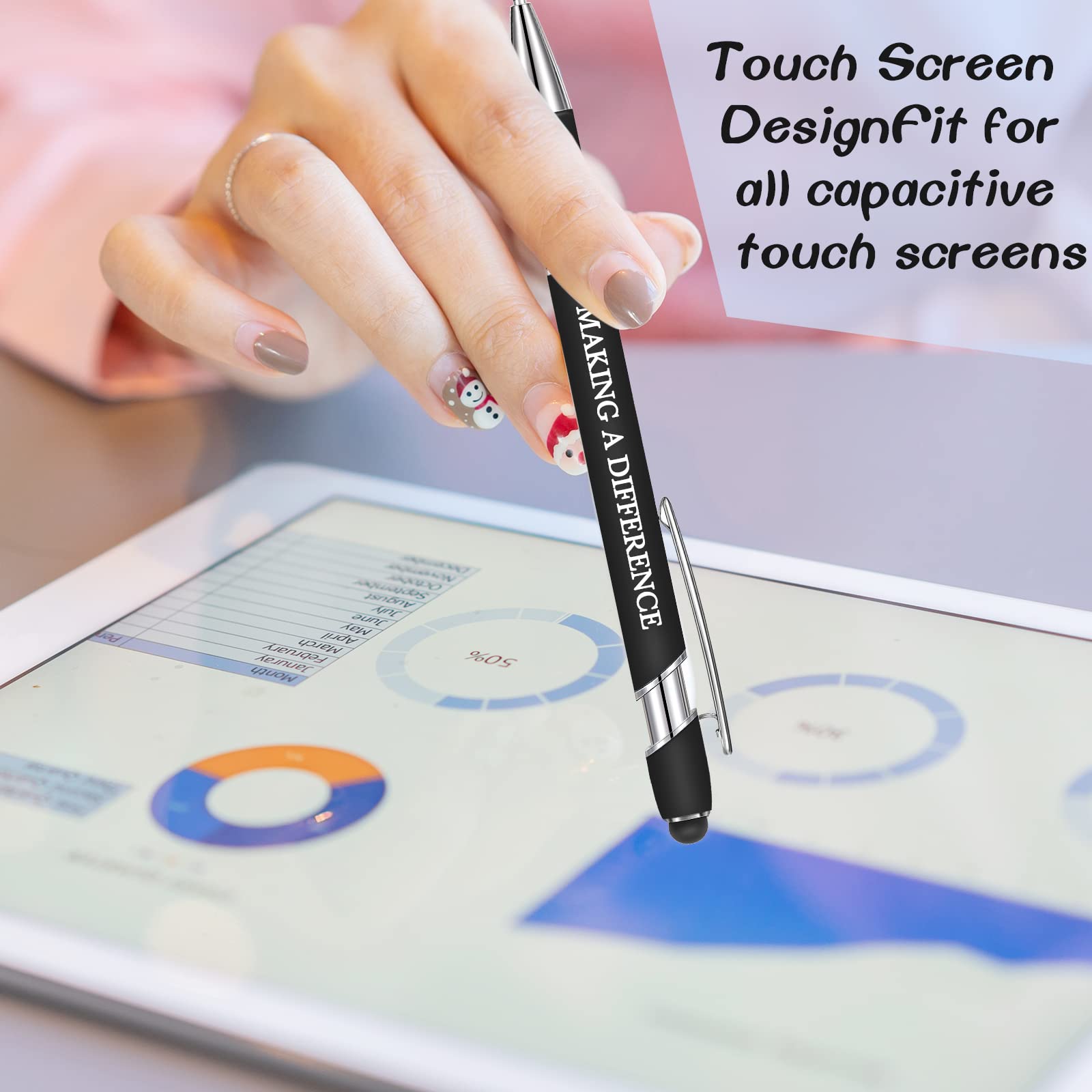 Inspirational Ballpoint Pens with Stylus (12-Pack) – Office Gifts