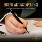 Scriveiner Black & Gold Rollerball Pen | Luxury Writing Tool