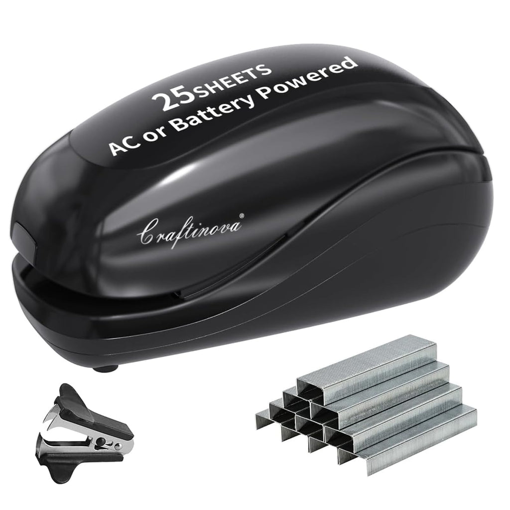 Craftinova Electric Stapler with Staples | Compact Office Stapler