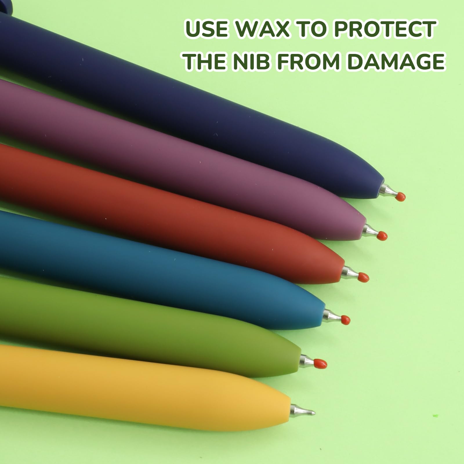 UIXJODO Gel Pens | Gold Vintage Set of 6 — Fine 0.5 mm Writing Pens