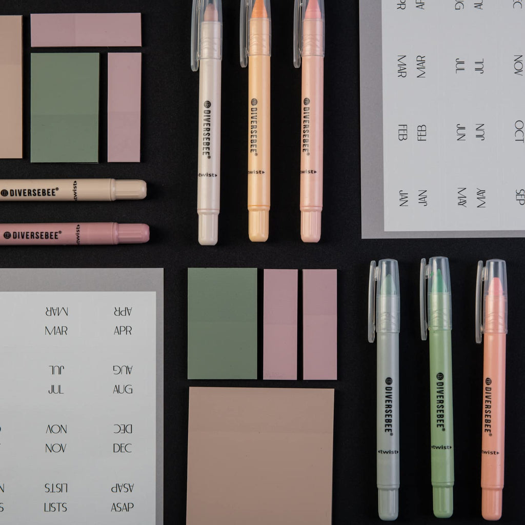 Transparent Sticky Notes Set | Clear Planner Tabs & Quick-Dry Pen
