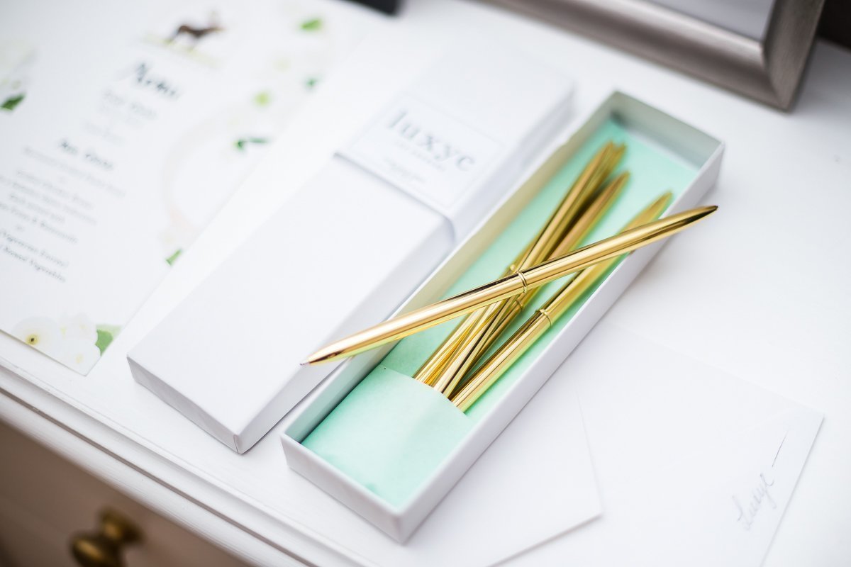 Luxury Gold Ballpoint Pen Set | Premium Writing Pens (Set of 6)