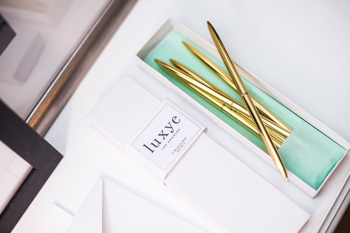 Luxury Gold Ballpoint Pen Set | Premium Writing Pens (Set of 6)