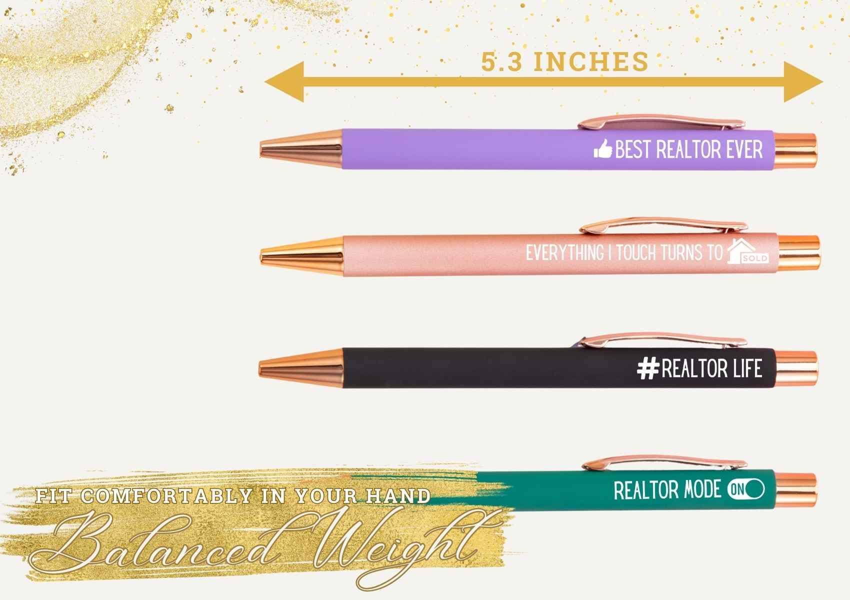 Realtor Gifts for Women – Funny Ballpoint Pen Set for Real Estate Agents