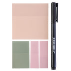 Transparent Sticky Notes Set | Clear Planner Tabs & Quick-Dry Pen