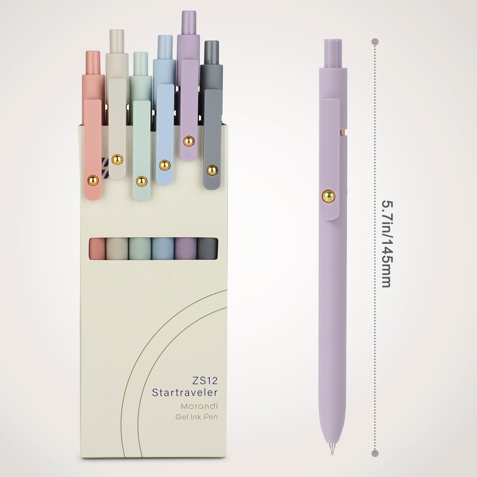 FIOVER Gel Pens | Morandi Gold Set of 6 — Smooth Fine Point Pens