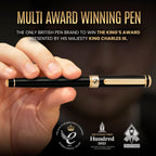 Scriveiner Black & Gold Rollerball Pen | Luxury Writing Tool