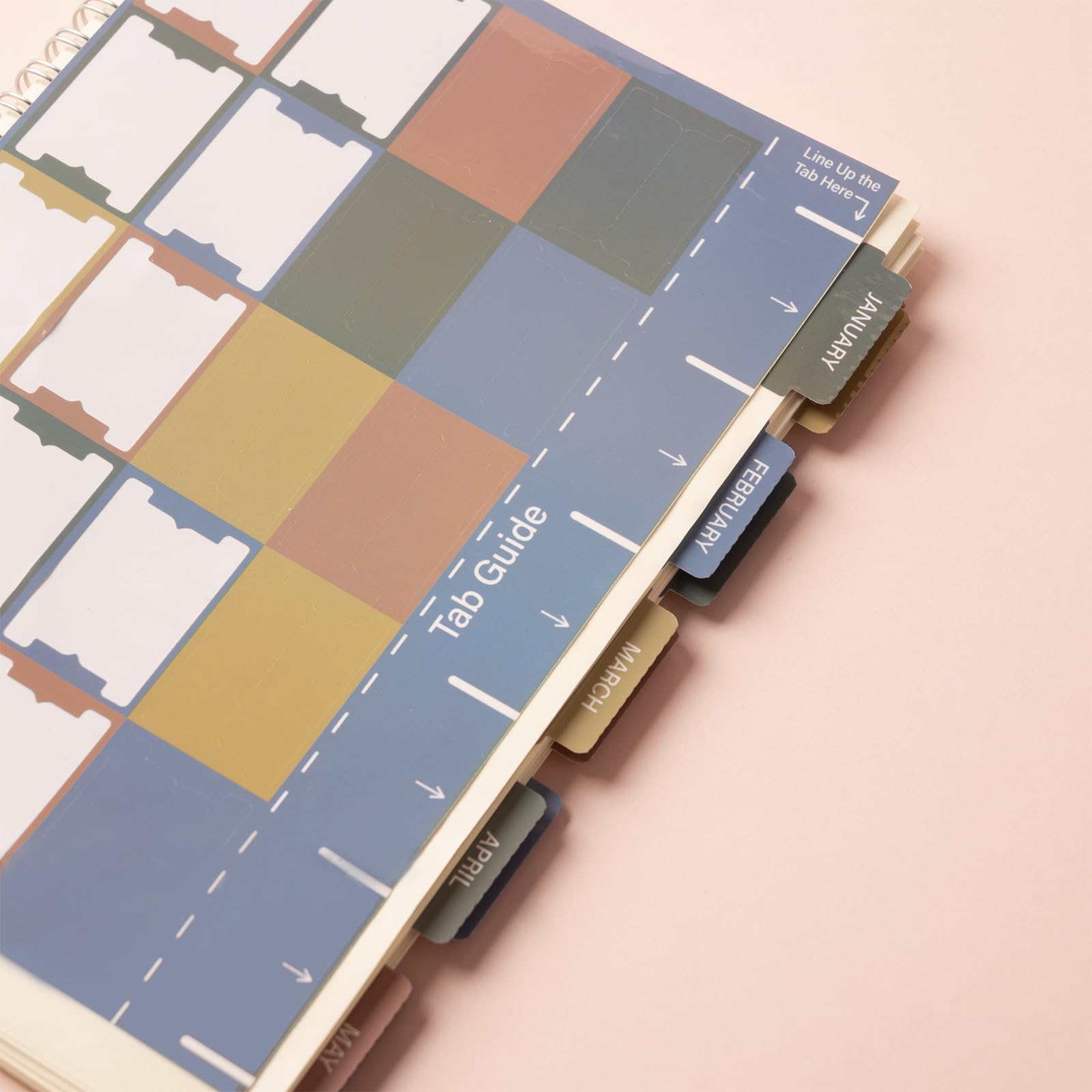 Laminated Monthly Planner Tabs – 40 Adhesive Index Stickers