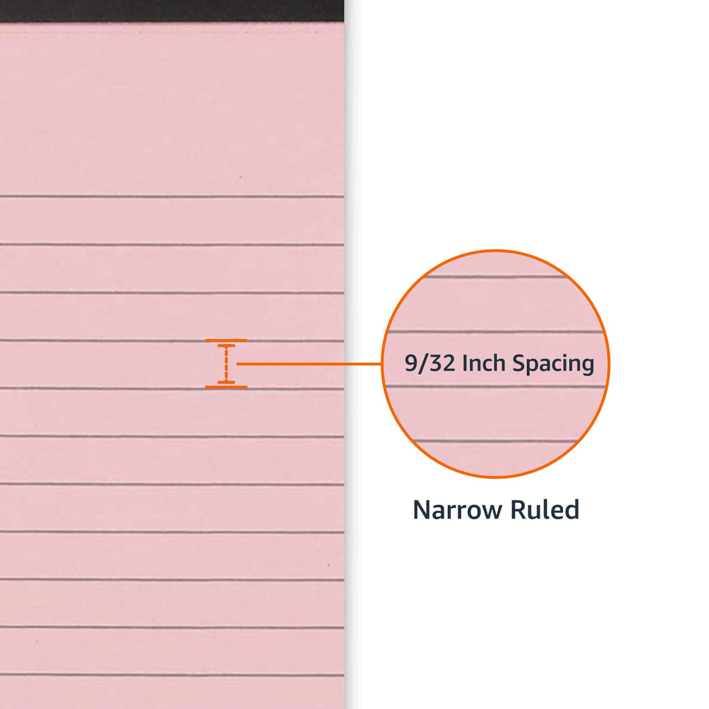 Amazon Basics Narrow Ruled Lined Note Pads (6 Pack)