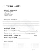 Professional Trading Journal: Trade Log Book & Performance Tracker for Stock, Forex and Crypto Traders | Daily Trading Planner with Risk Management and Strategy Review