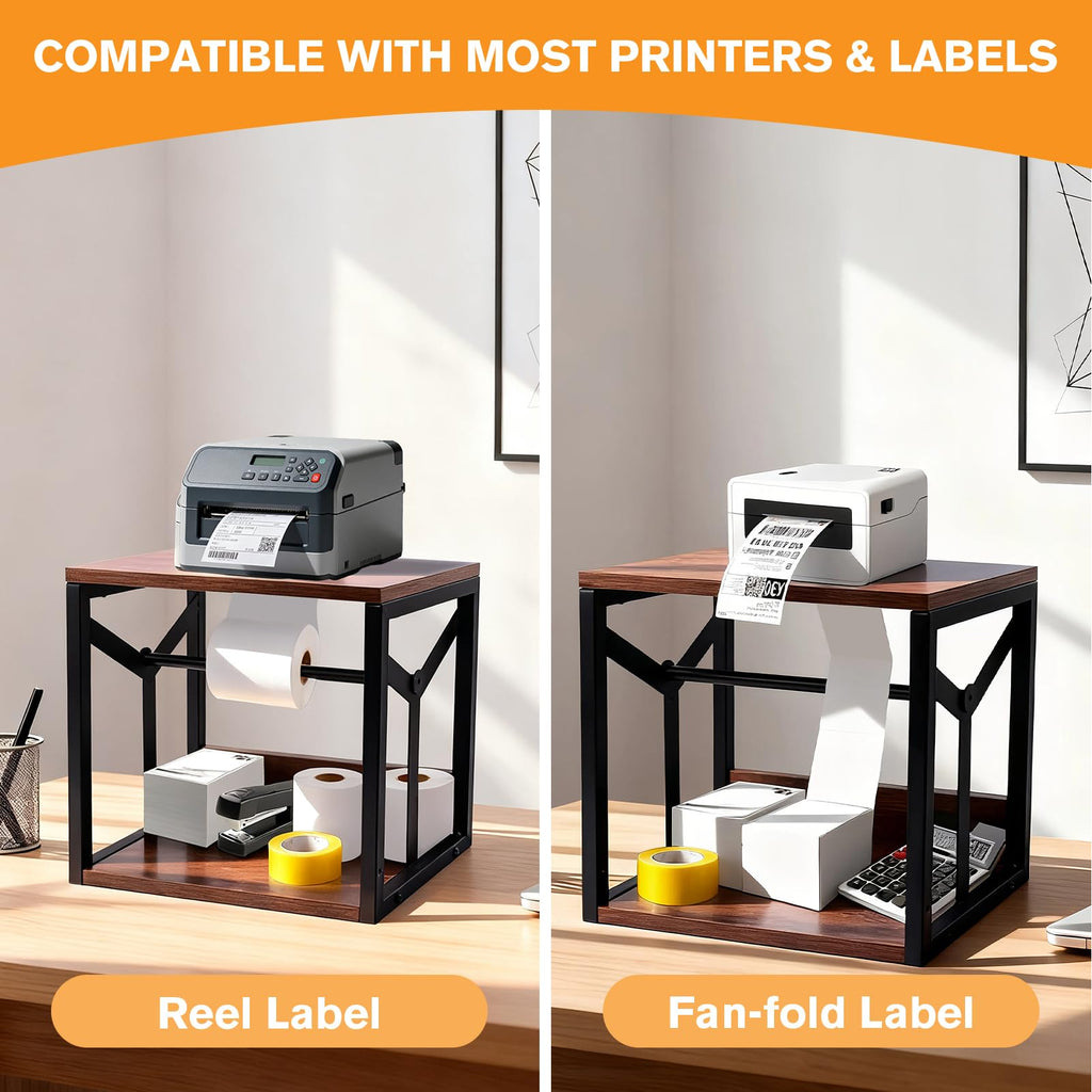 Nanxitu Label Holder for Rolls & Fanfold Labels – Thermal Printer Stand