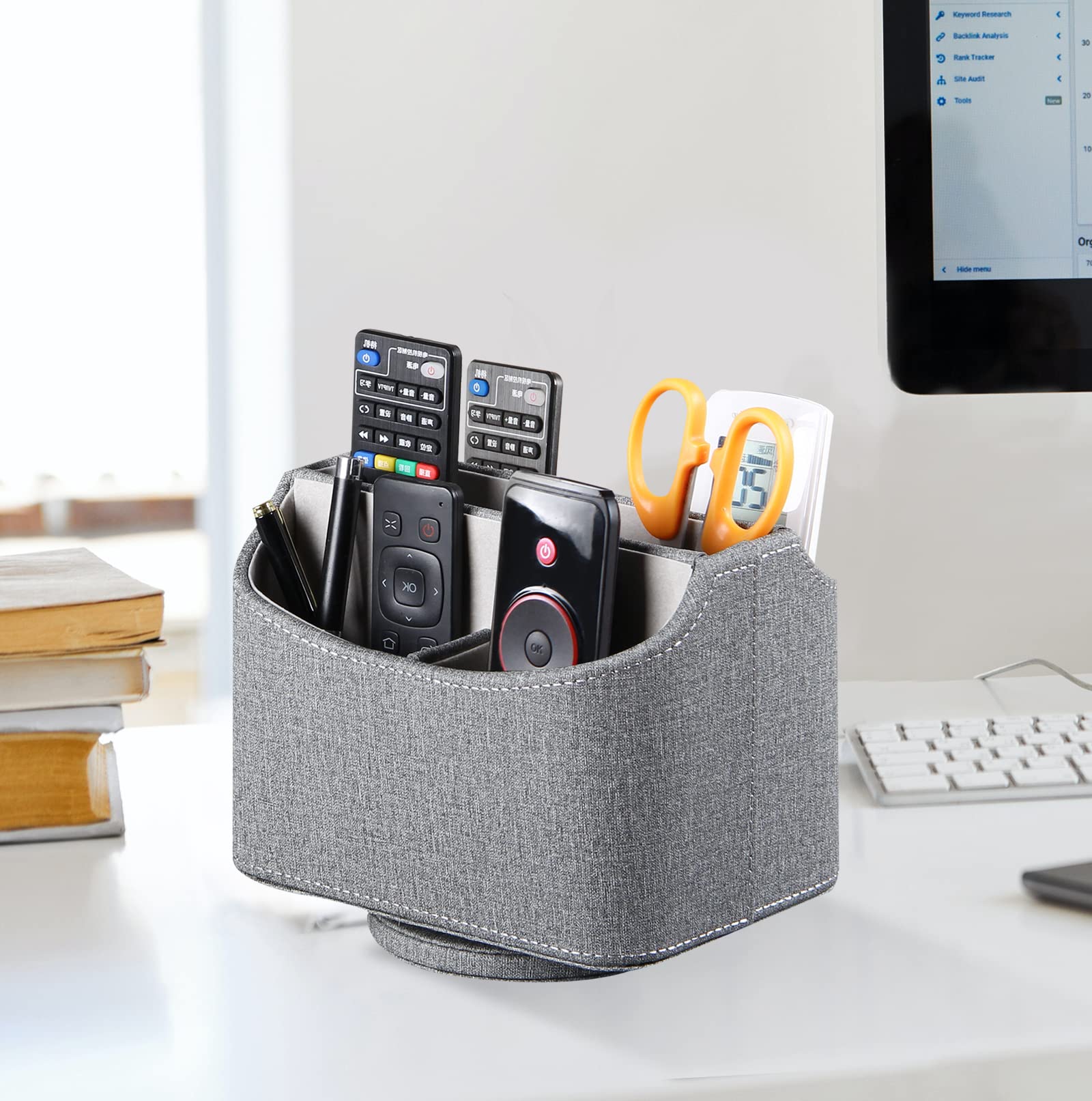 Rotating Remote Control Holder – Spinning Desk & TV Organizer Caddy