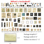 Vintage Aesthetic Stickers for Journaling & Scrapbooking (200 pcs)