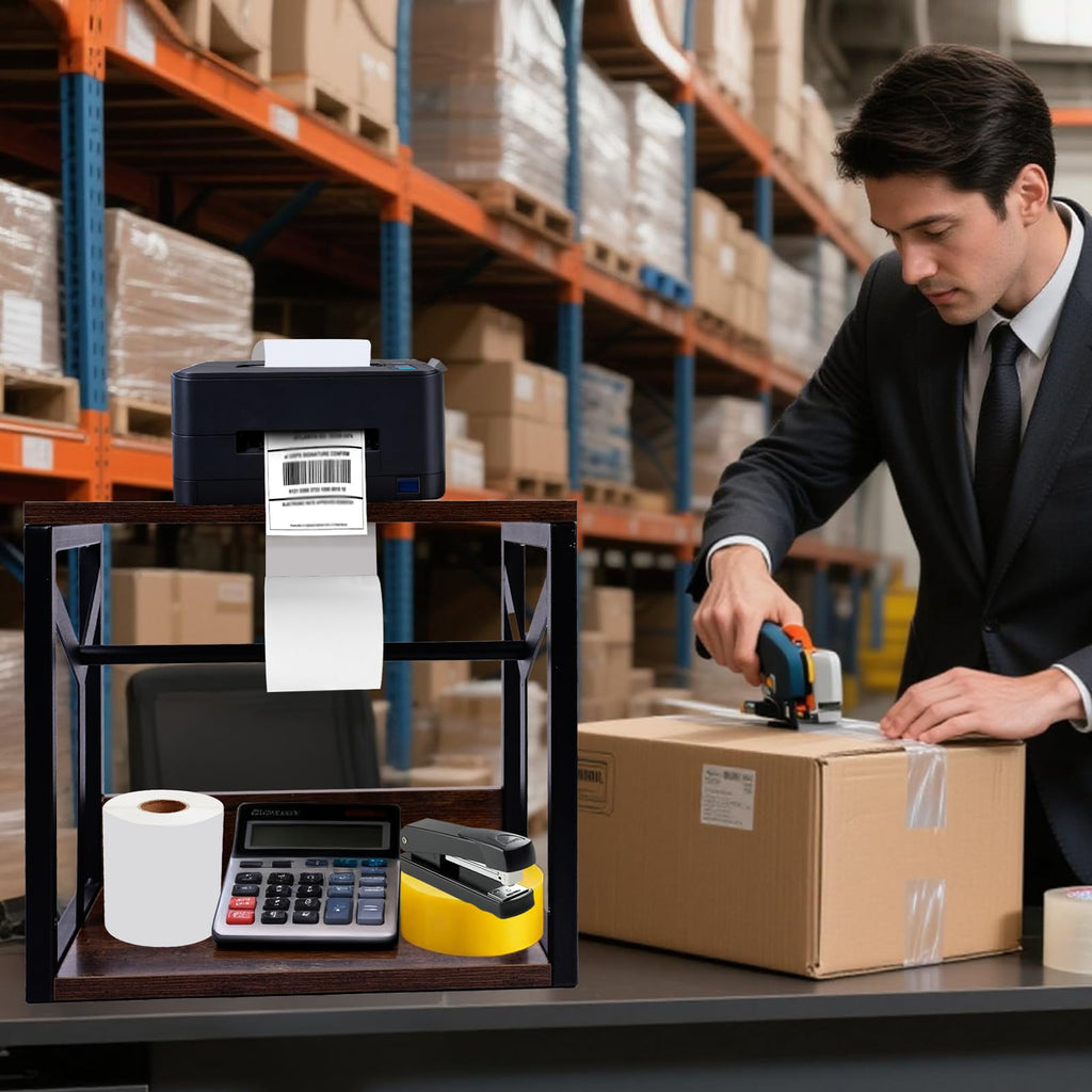 Nanxitu Label Holder for Rolls & Fanfold Labels – Thermal Printer Stand