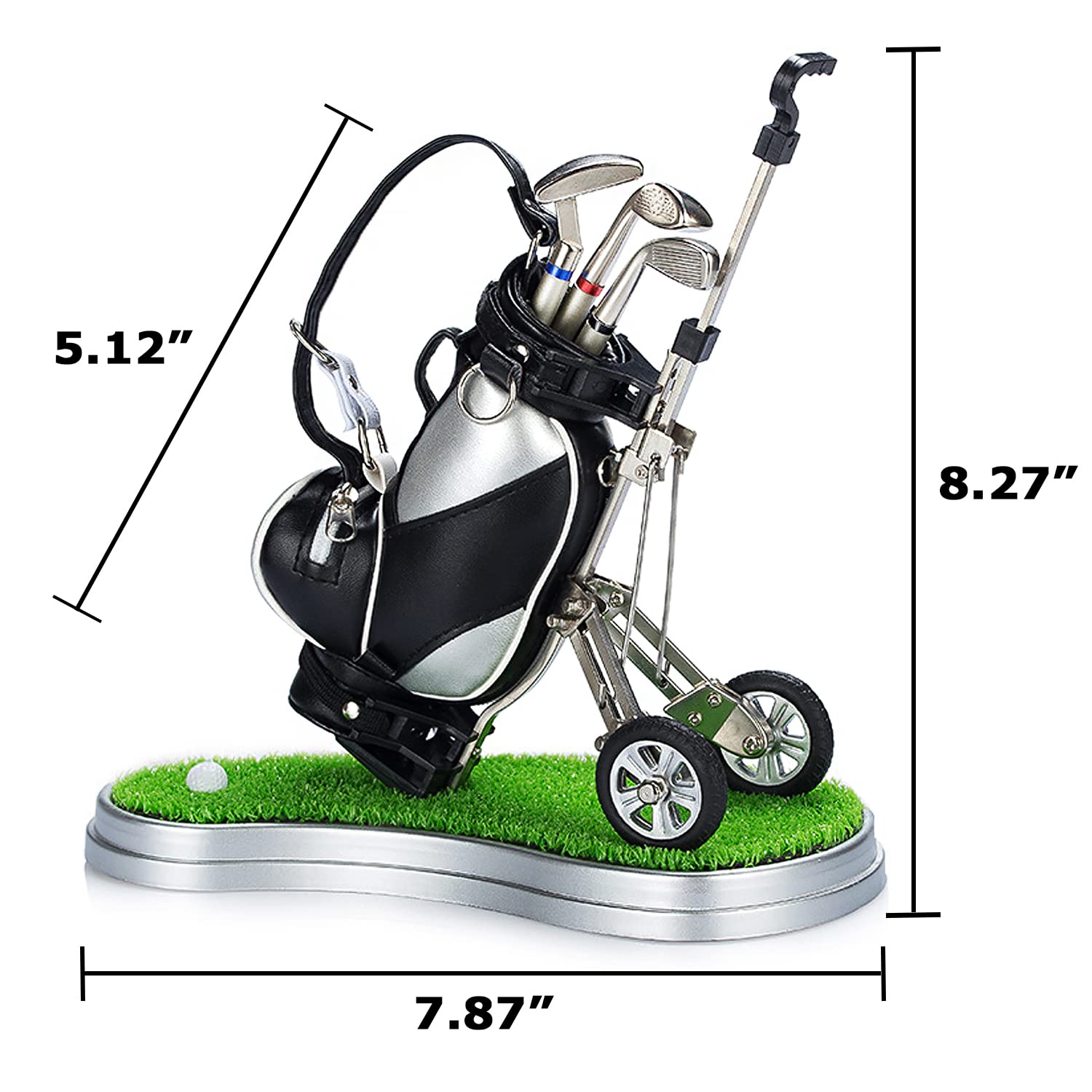 Golf Pen Holder – Mini Golf Bag Desk Accessory & Gift for Men