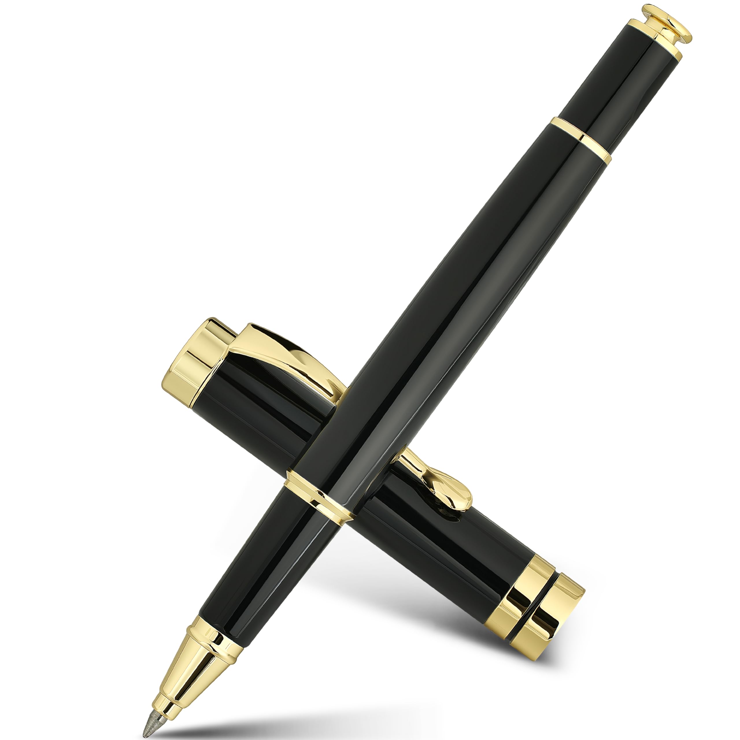 Beiluner Black & Gold Metal Pen | Premium Ballpoint Writing Tool