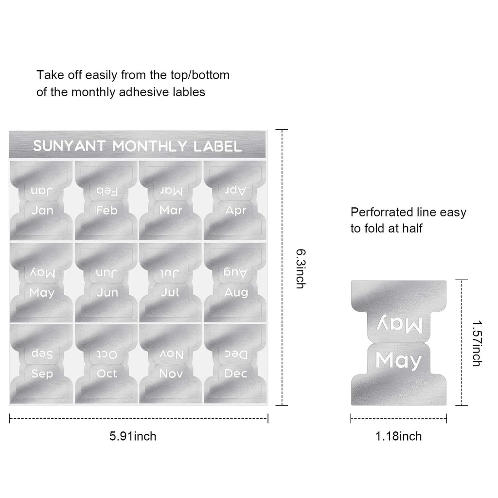 Monthly Planner Tabs | Adhesive Monthly Stickers for Journals & Notebooks