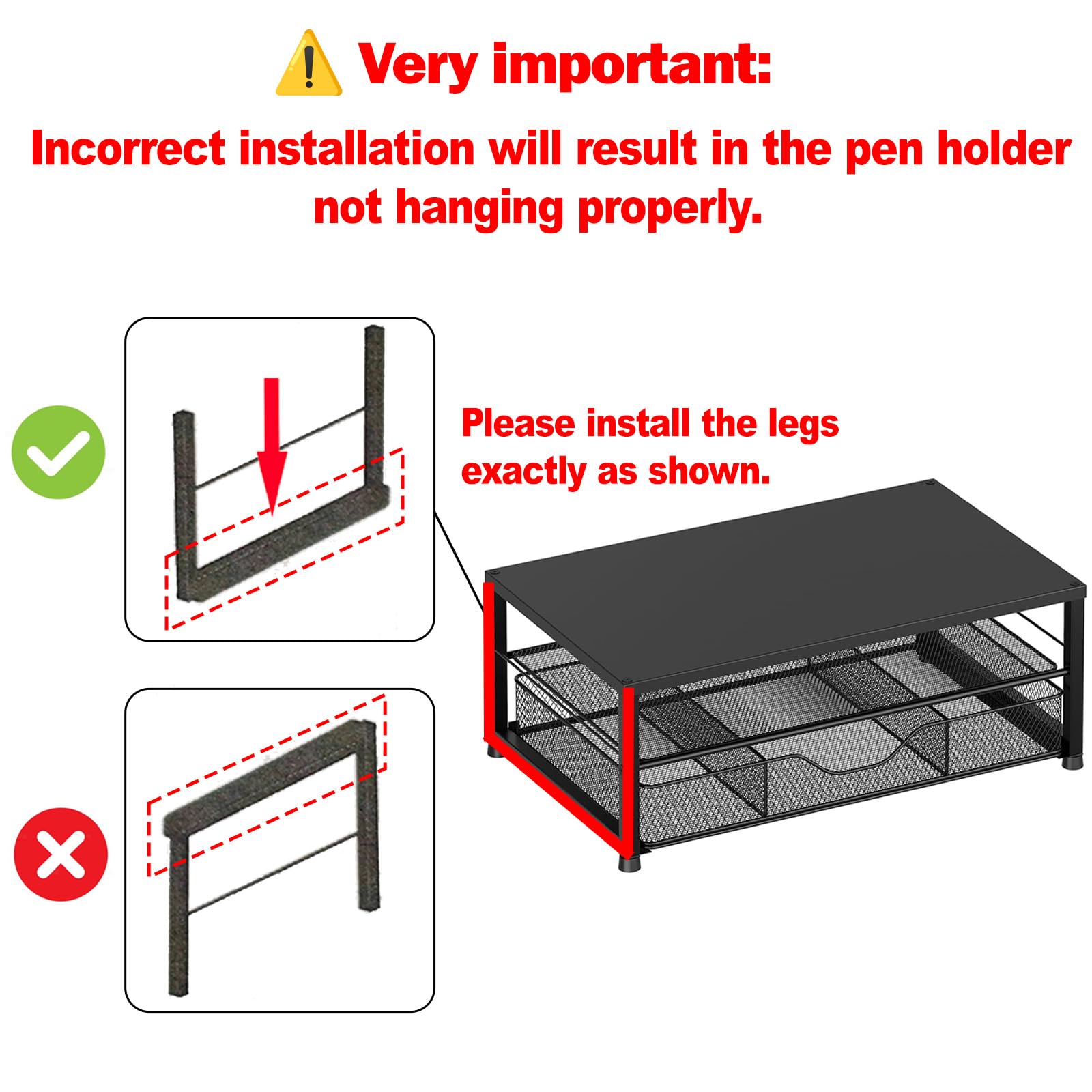 2-Tier Desk Organizer with Monitor Stand & Drawer | Office Essentials