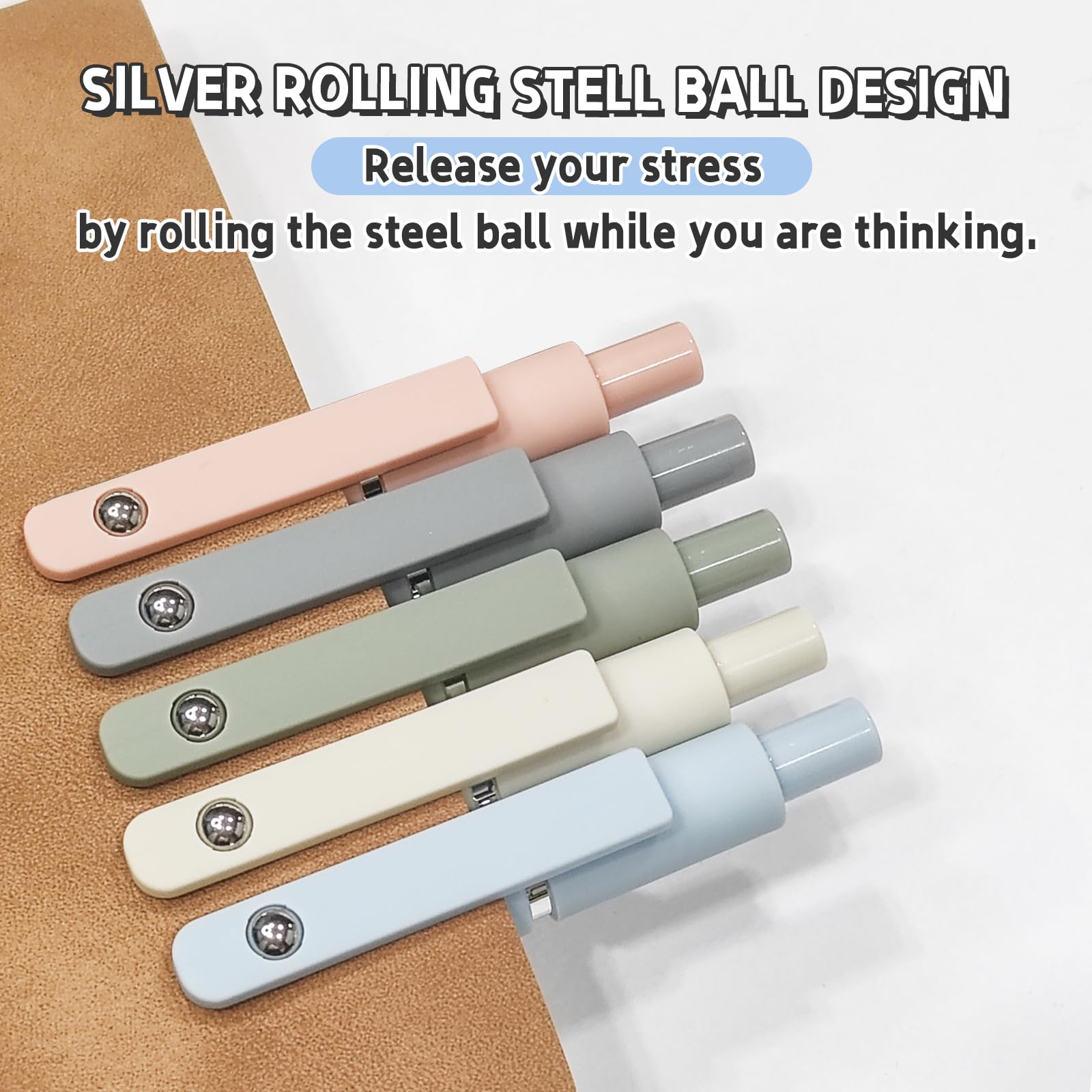 Gel Pens Set – 10 Pack 0.5mm Black Ink Fine Point Pens