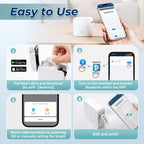 Detonger Bluetooth Label Maker – Portable Rechargeable Mini Printer