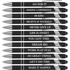 Inspirational Ballpoint Pens with Stylus (12-Pack) – Office Gifts
