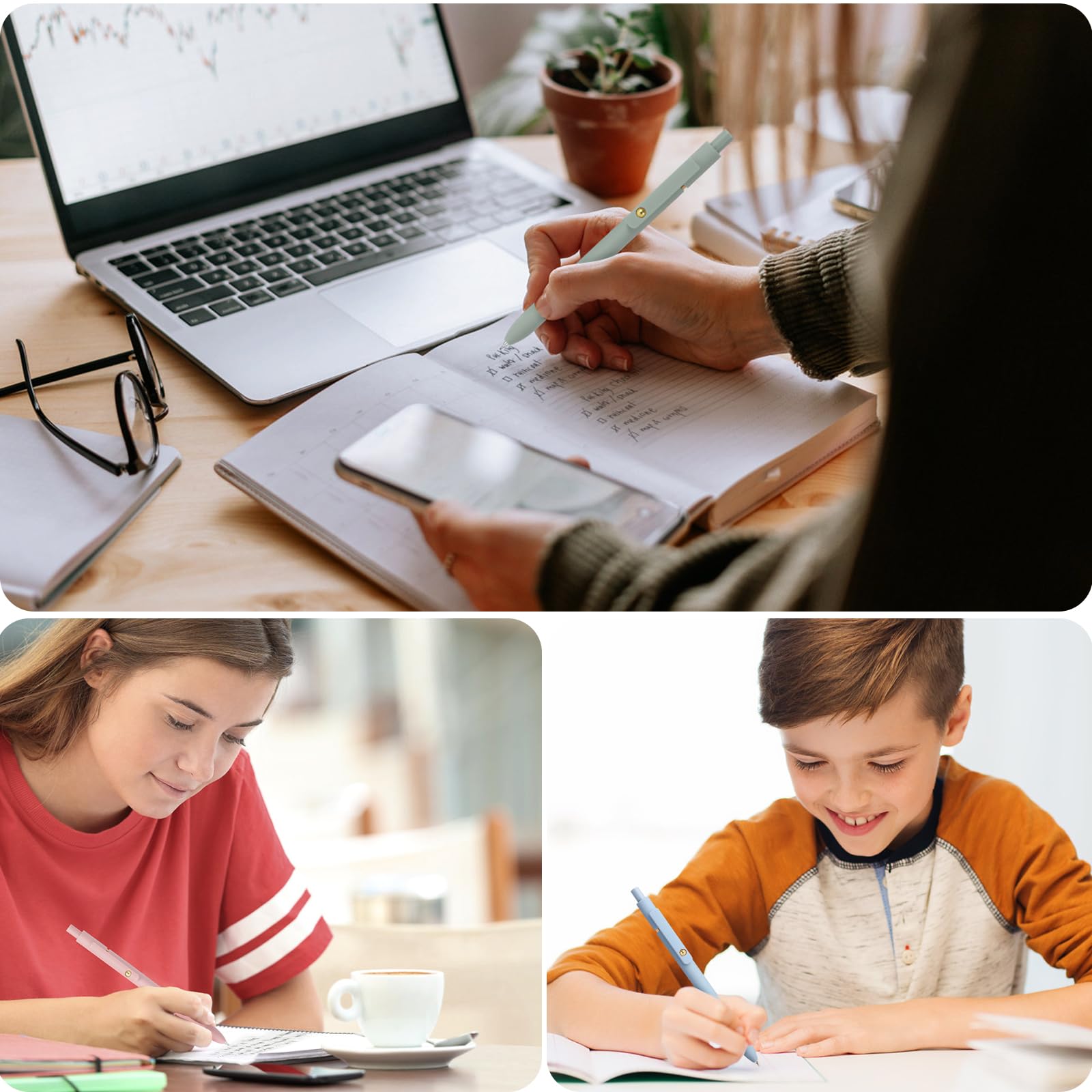 FIOVER Gel Pens | Morandi Gold Set of 6 — Smooth Fine Point Pens