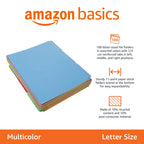 Amazon Basics File Folders with Tabs, Letter Size (100 Pack)