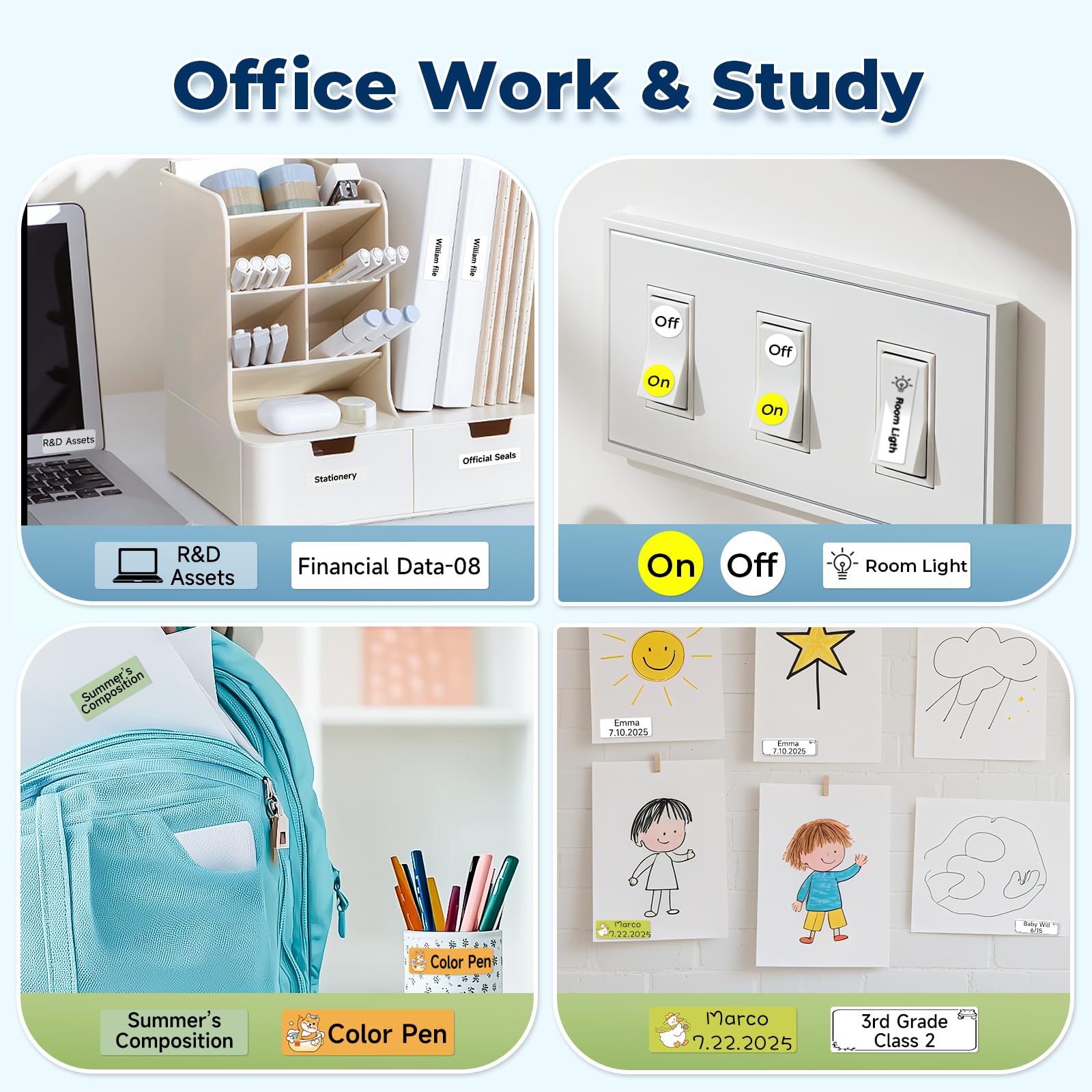 Detonger Bluetooth Label Maker – Portable Rechargeable Mini Printer