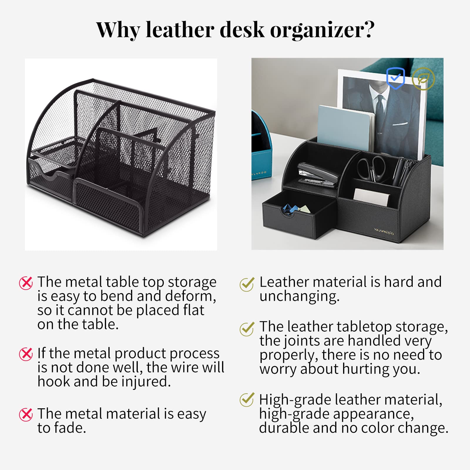 Desk Organizer Caddy – Multi-Section Storage for Office & Home