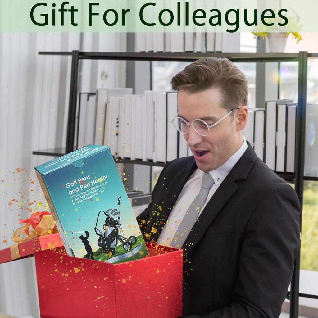 Golf Pen Holder – Mini Golf Bag Desk Accessory & Gift for Men